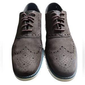 Cole Haan Men's Brown‎ Zerogrand Wingtip Oxford Shoes Men's Size 12 Quiet Luxury